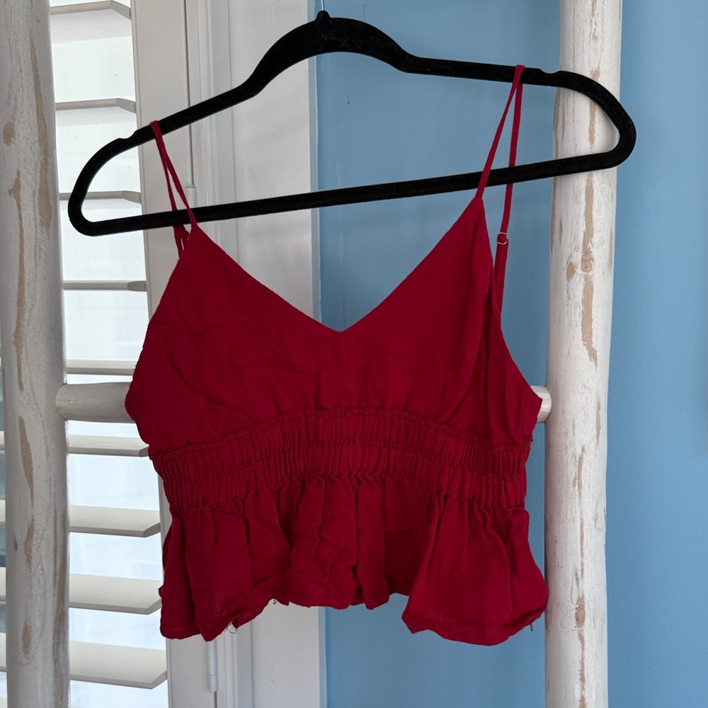 Chic Red Camisole Top